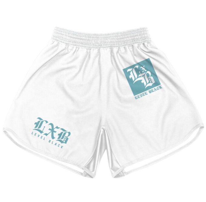 TEAL PYTHON WHITE TRAINING SHORTS