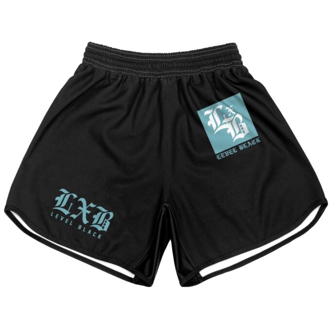 TEAL PYTHON BLACK TRAINING SHORTS