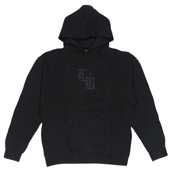 EMBROIDERED LOCKDOWN BLACK ULTRA PREMIUM HOODIE