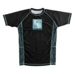 TEAL PYTHON BLACK RASH GUARD