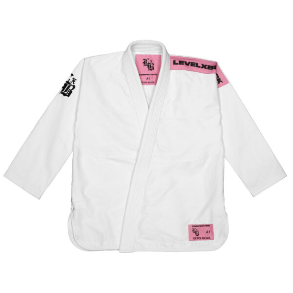 PINK COMPETITOR WHITE KIMONO