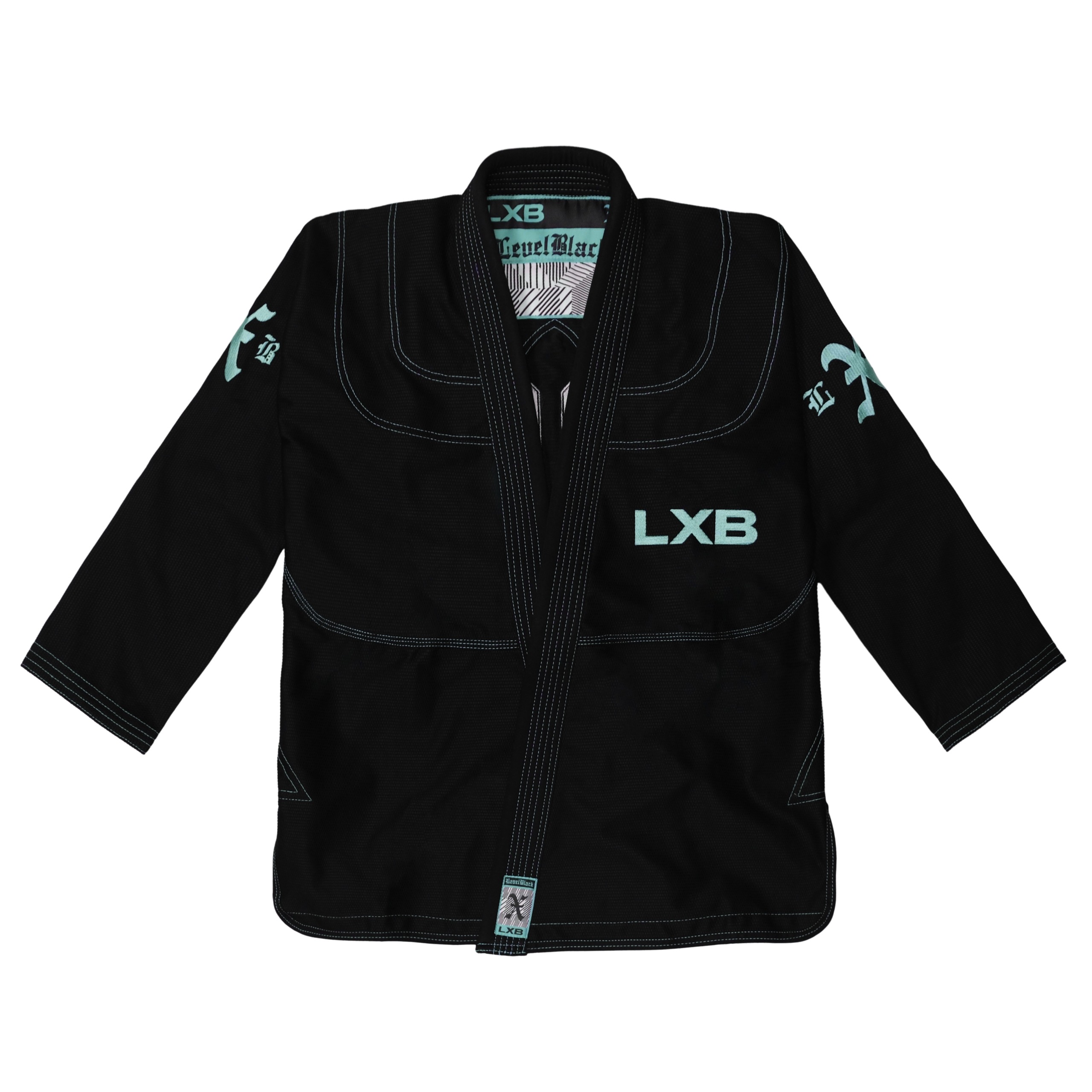 Resized_BLKTEALGIFRONT-01_397509710726428-2.jpeg POWERTRIP V2 BLACK KIMONO - Image 1