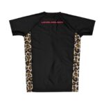 Pink Leopard Competitor Black RASH GUARD - Image 2