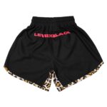 Pink Leopard Competitor Black TRAINING SHORTS - Image 2