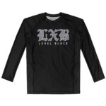 LXB STEEL GRAY BLACK LS RASH GUARD