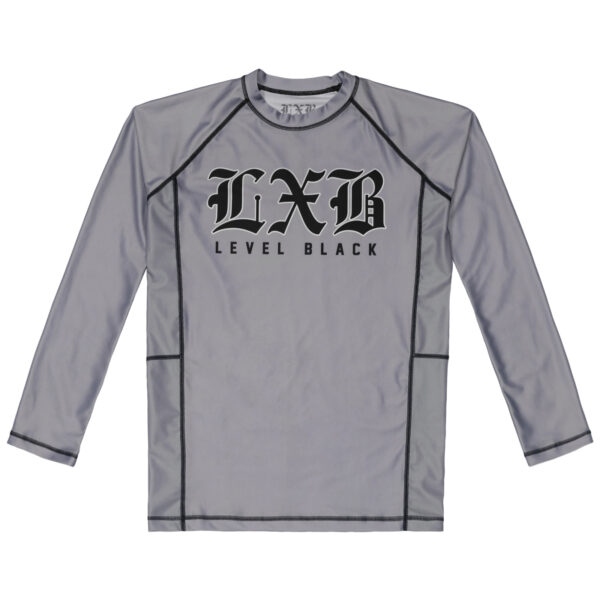 LXB STEEL GRAY LS RASH GUARD